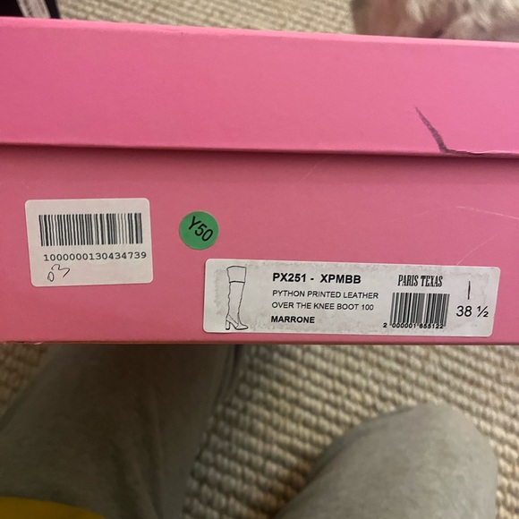 Paris Texas python over the knee boot chocolate brown snakeskin 8.5.👢👢 - Picture 7 of 7